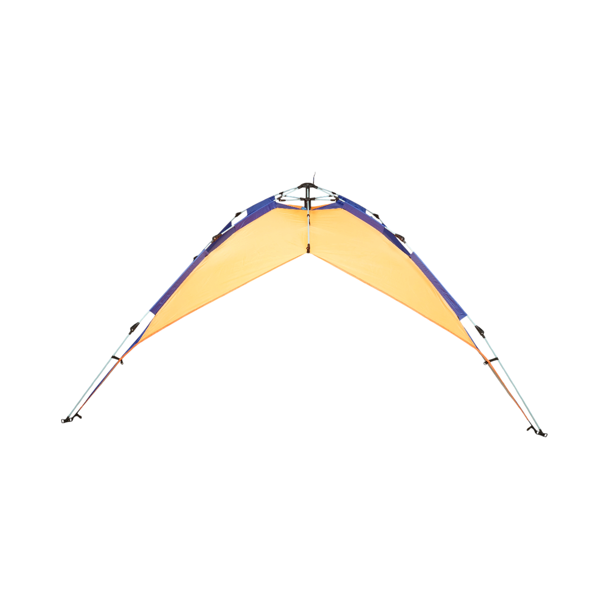 Cort camping 2 persoane albastru-portocaliu pliabil automat pop-up 2 intrari, impermeabil cu protectie UV si plasa anti-insecte 200x200x145cm - imagine 7