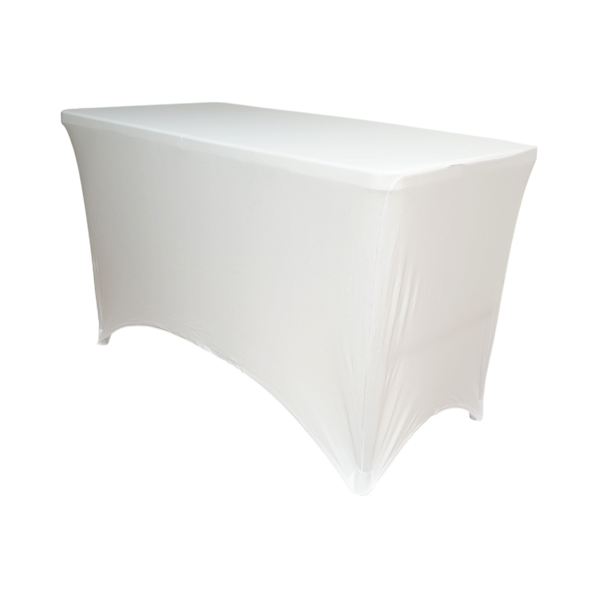 Husa masa elastica alba dreptunghiulara 180x70x74cm - imagine 3
