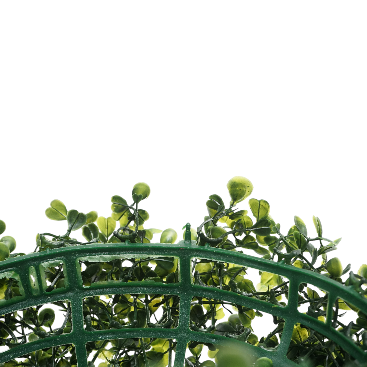 Minge decorativa artificiala verde cu frunze tip buxus 20cm - imagine 5