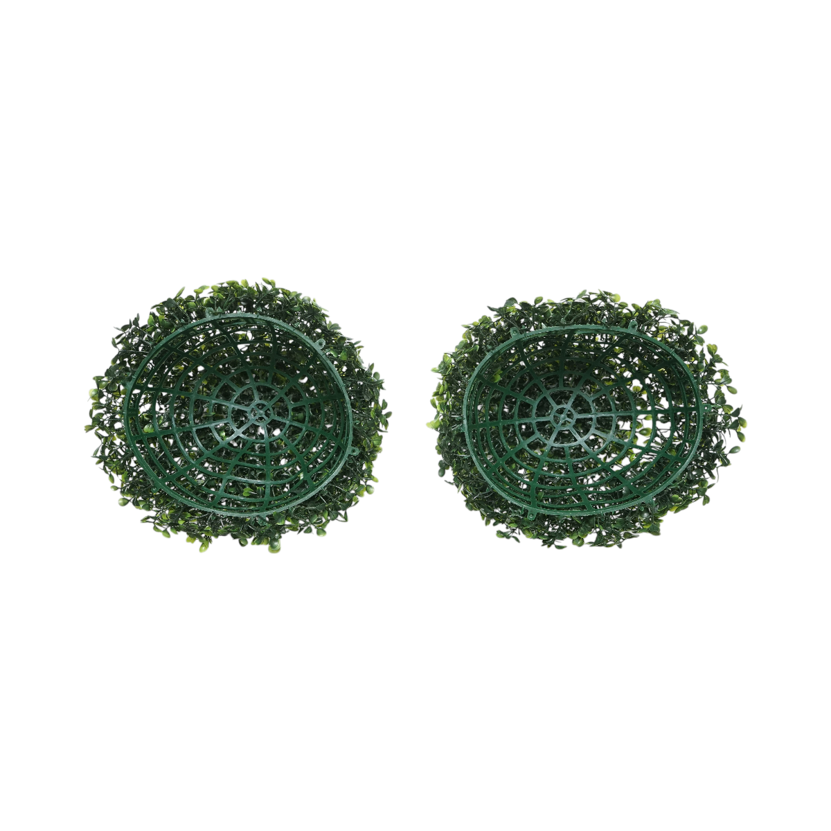 Minge decorativa artificiala verde cu frunze tip buxus 20cm - imagine 4