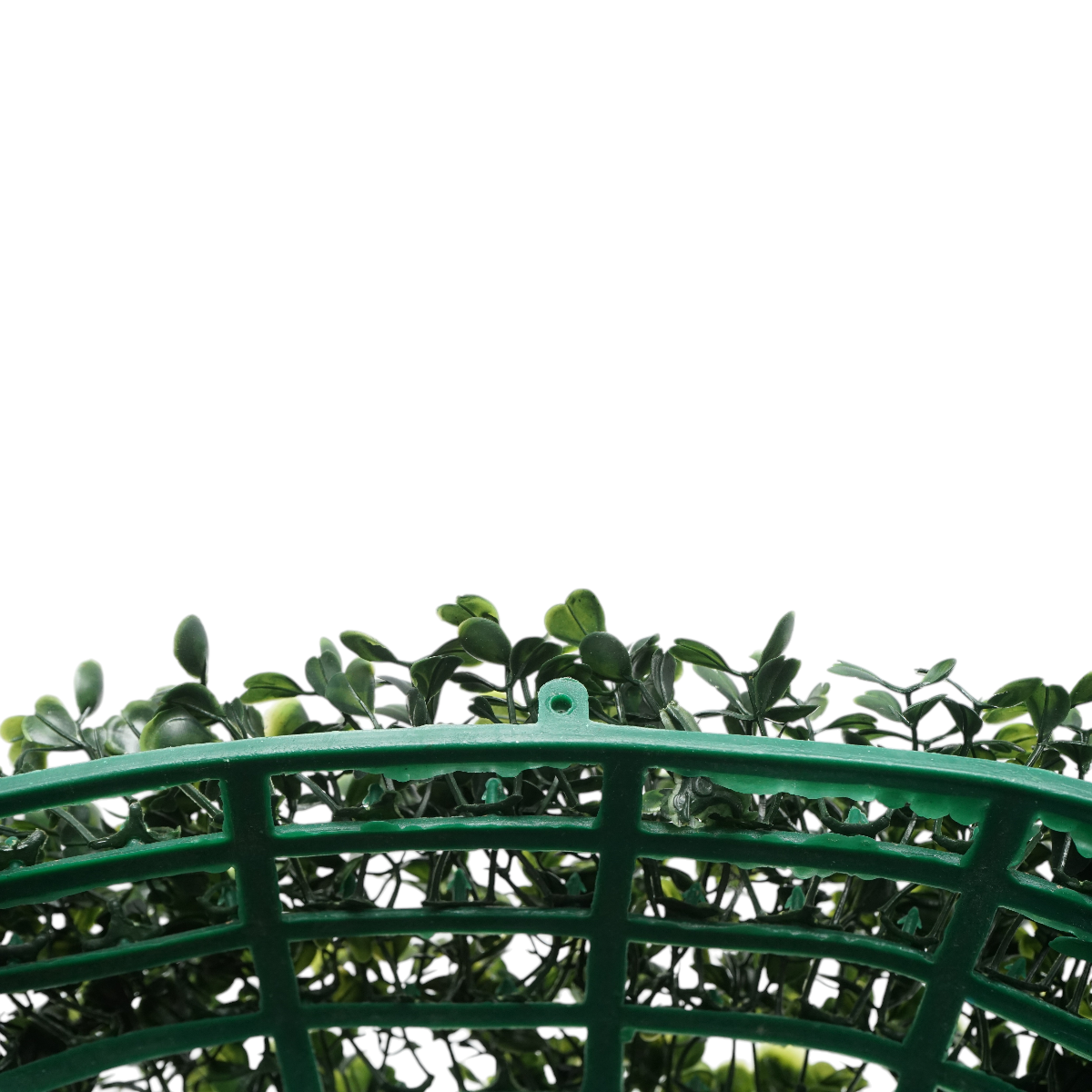 Minge decorativa artificiala verde cu frunze tip buxus 40cm - imagine 5