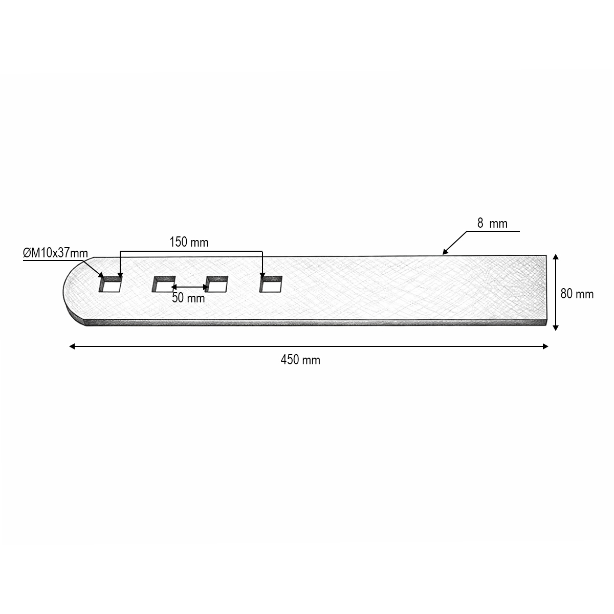 Placa uzura laterala plug Kockerling 450mm 905238 - imagine 3