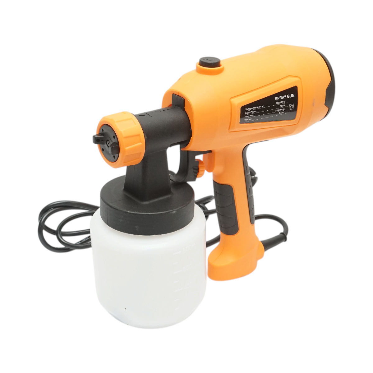 Pistol vopsit electric 550W, 220V, debit 800 ml/min, rezervor inferior 800ml, 3 duze incluse - imagine 3