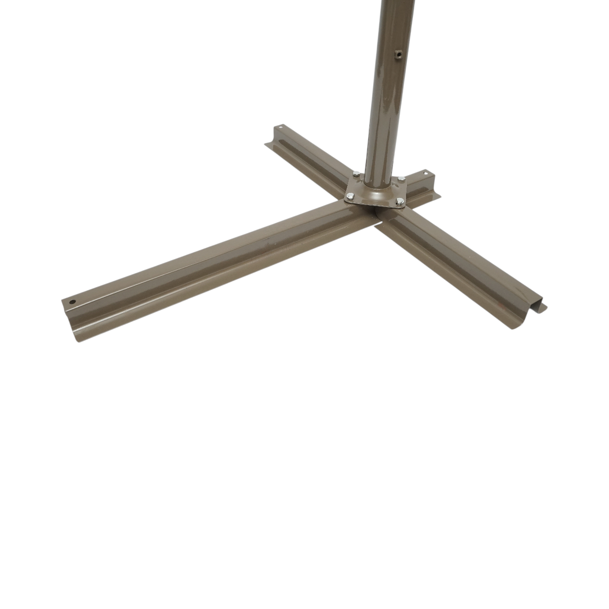 Umbrela de gradina rotunda crem 3m, brat lateral reglabil cu manivela, structura metalica Breckner Germany - imagine 10