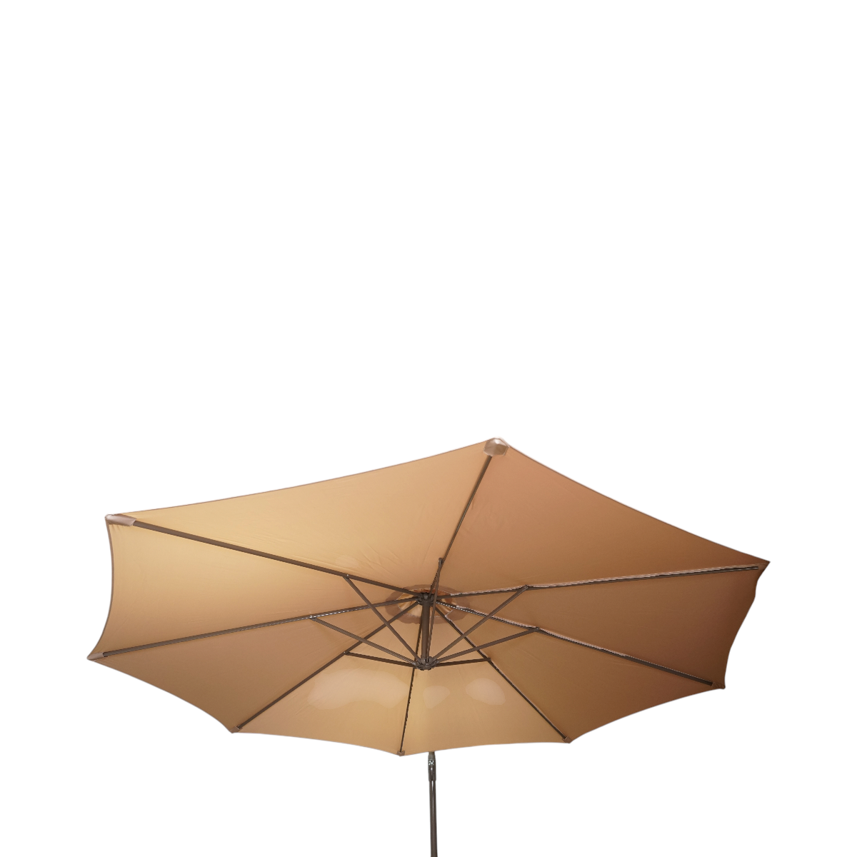 Umbrela de gradina rotunda crem 3m, brat lateral reglabil cu manivela, structura metalica Breckner Germany - imagine 7