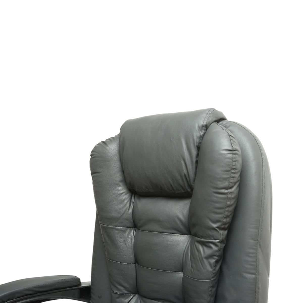 Scaun de birou ergonomic directorial cu suport lombar, piele ecologica neagra, rotativ, spatar si inaltime reglabile - imagine 9