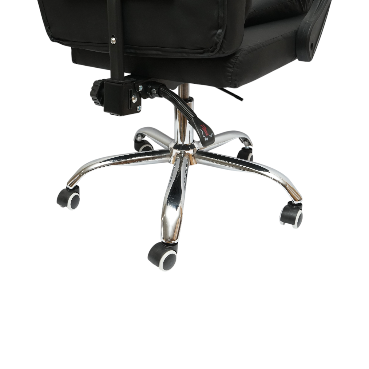 Scaun de birou ergonomic directorial cu suport lombar, piele ecologica neagra, rotativ, spatar si inaltime reglabile - imagine 10