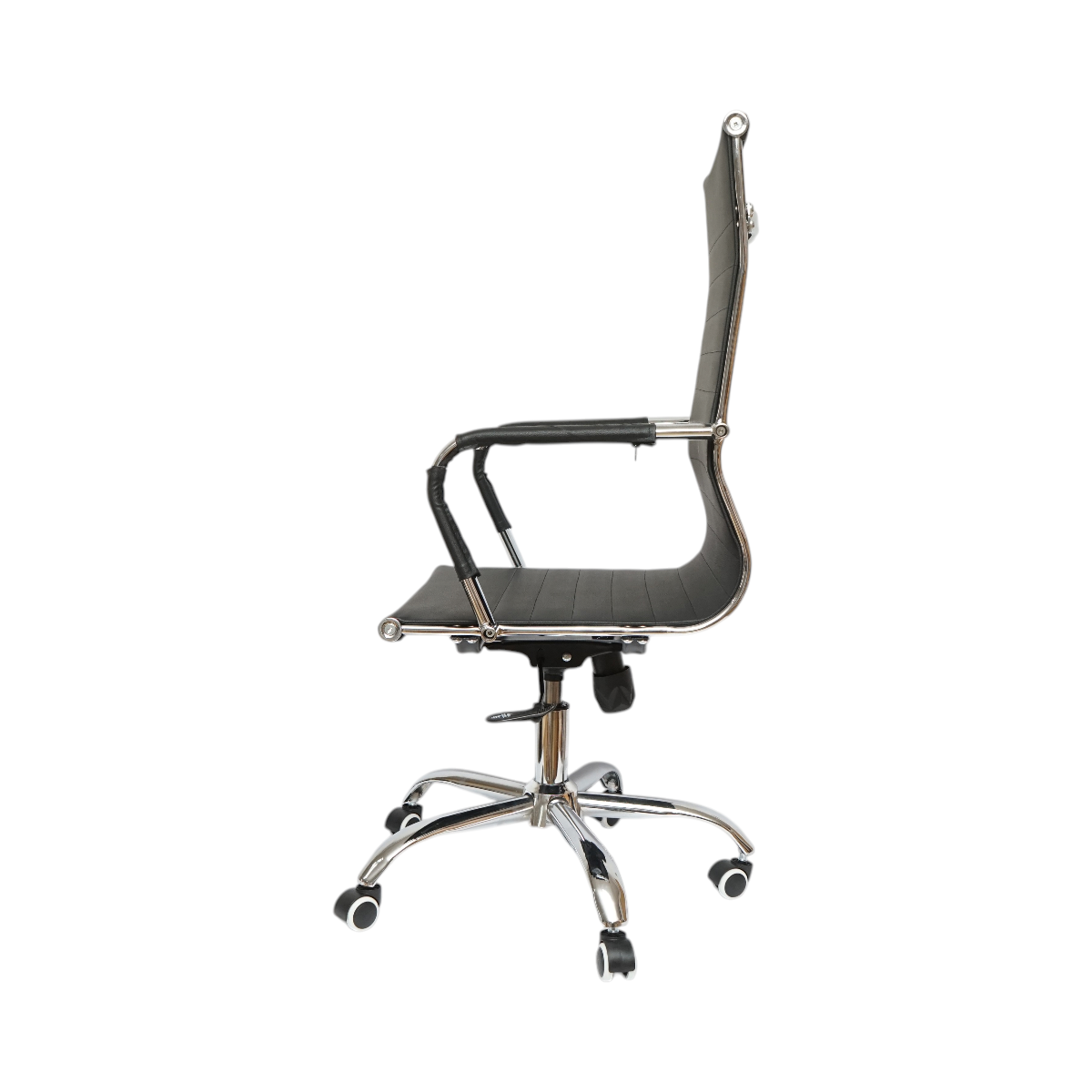 Scaun de birou directorial, piele ecologica neagra, rotativ, reglabil pe inaltime si inclinatie - imagine 3