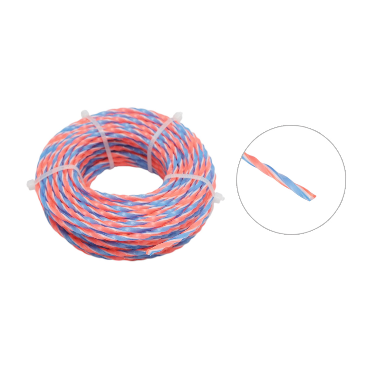 Fir patrat rasucit motocoasa 3mm x 15m multicolor Breckner Germany