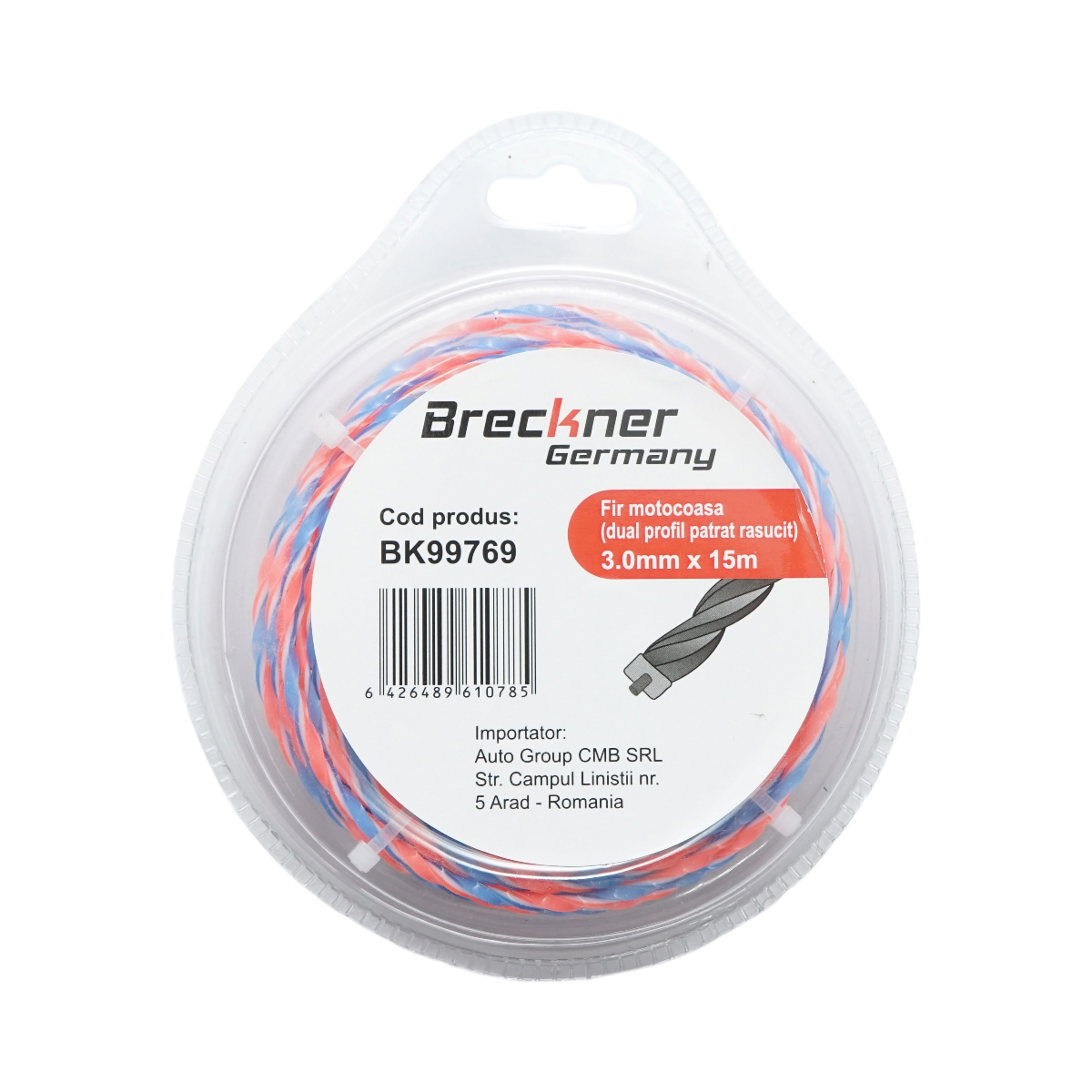 Fir patrat rasucit motocoasa 3mm x 15m multicolor Breckner Germany - imagine 2