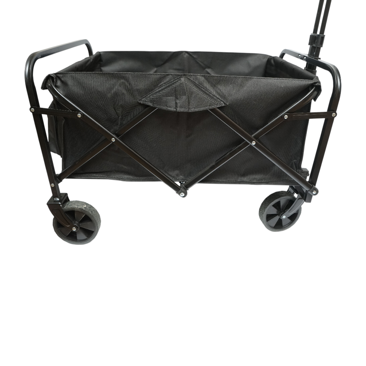 Carucior transport pliabil de gradina si camping cu roti, maner extensibil, cadru metalic, material textil 70x48x47cm Breckner Germany - imagine 9