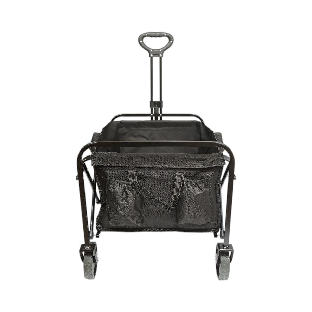 Carucior transport pliabil de gradina si camping cu roti, maner extensibil, cadru metalic, material textil 70x48x47cm Breckner Germany - imagine 5