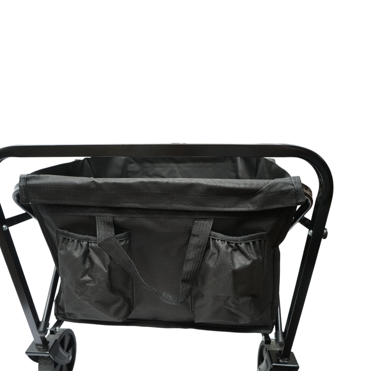 Carucior transport pliabil de gradina si camping cu roti, maner extensibil, cadru metalic, material textil 70x48x47cm Breckner Germany - imagine 10