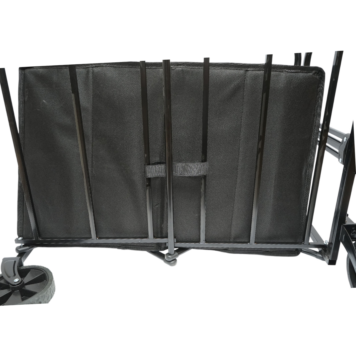 Carucior transport pliabil de gradina si camping cu roti, maner extensibil, cadru metalic, material textil 70x48x47cm Breckner Germany - imagine 11