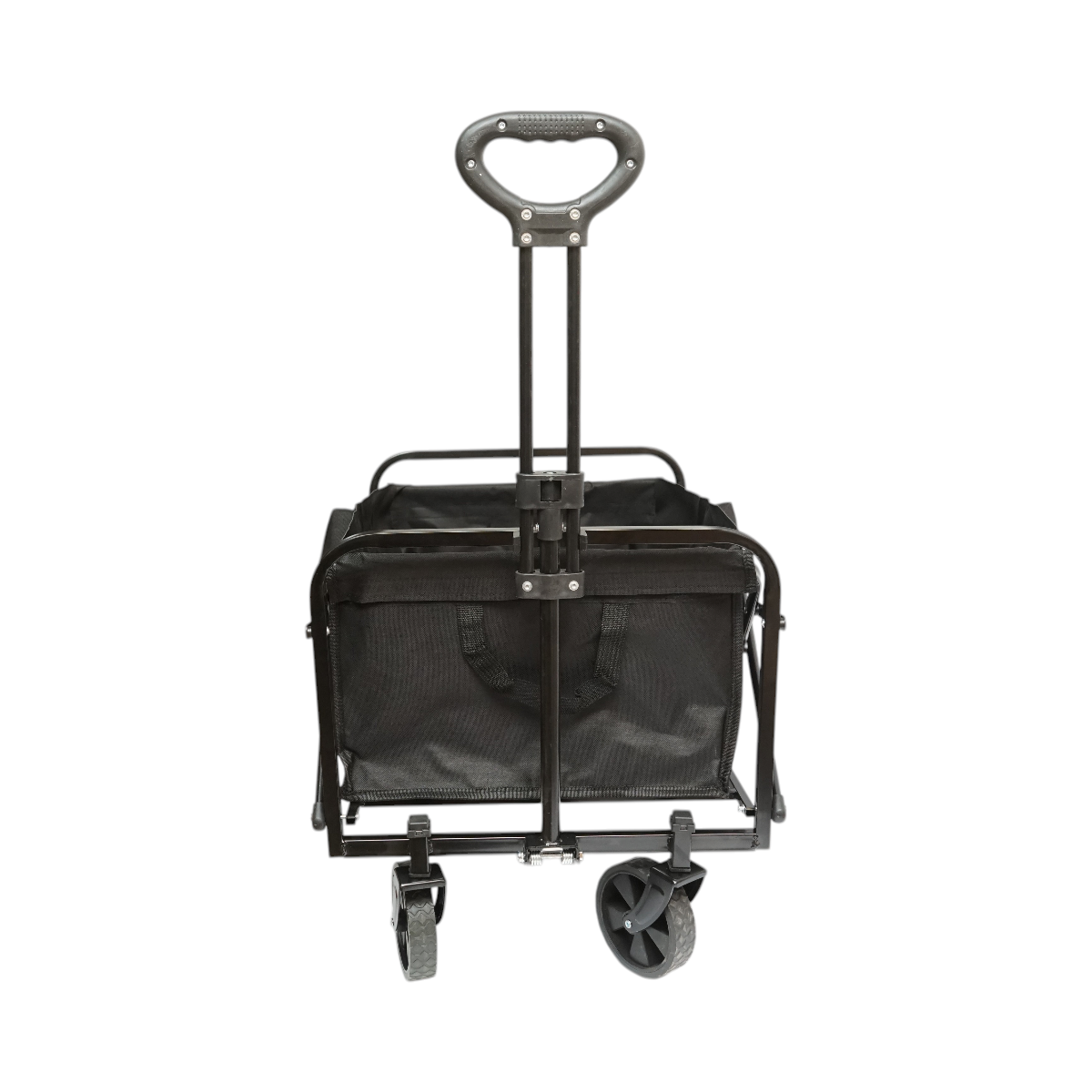 Carucior transport pliabil de gradina si camping cu roti, maner extensibil, cadru metalic, material textil 70x48x47cm Breckner Germany - imagine 3