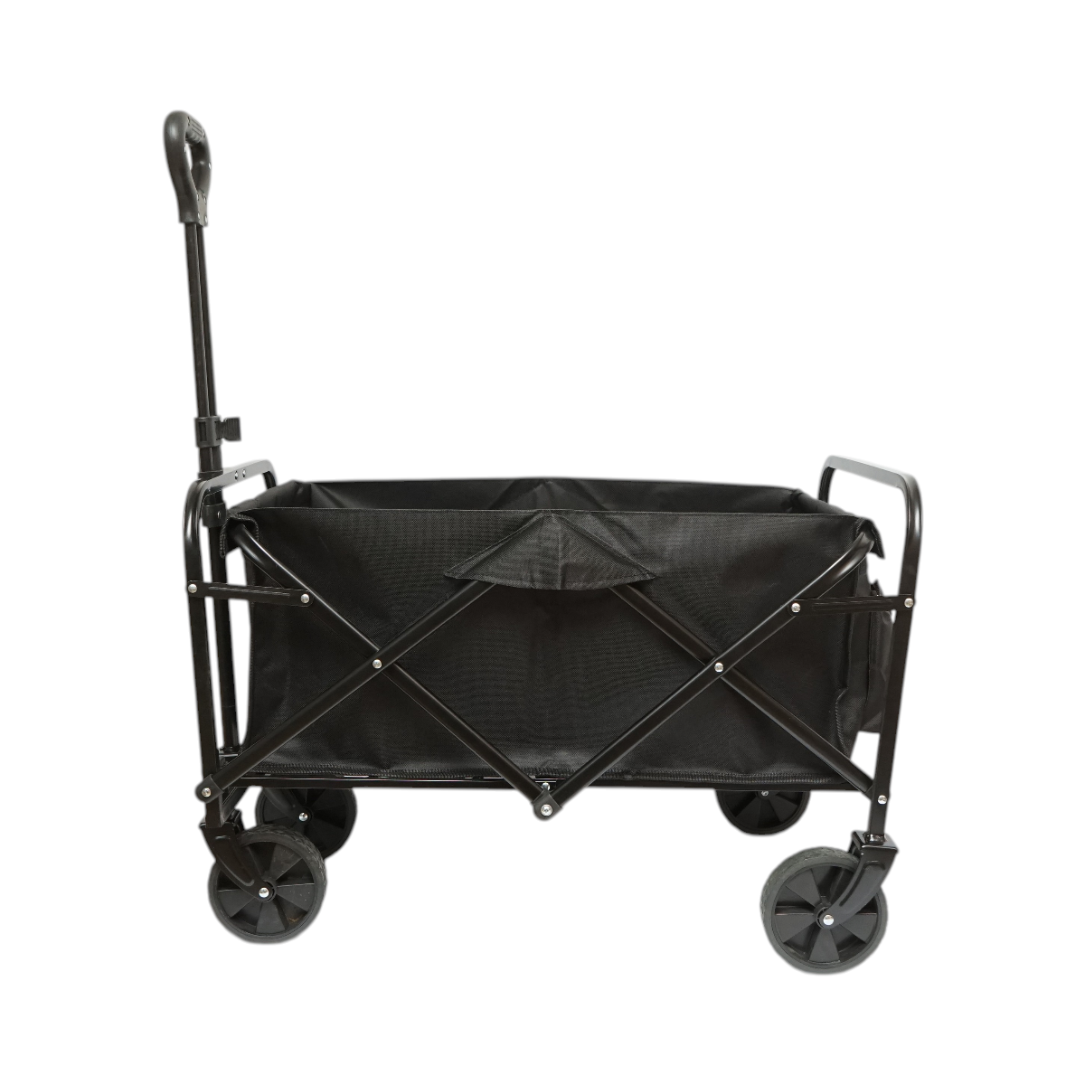 Carucior transport pliabil de gradina si camping cu roti, maner extensibil, cadru metalic, material textil 70x48x47cm Breckner Germany - imagine 4