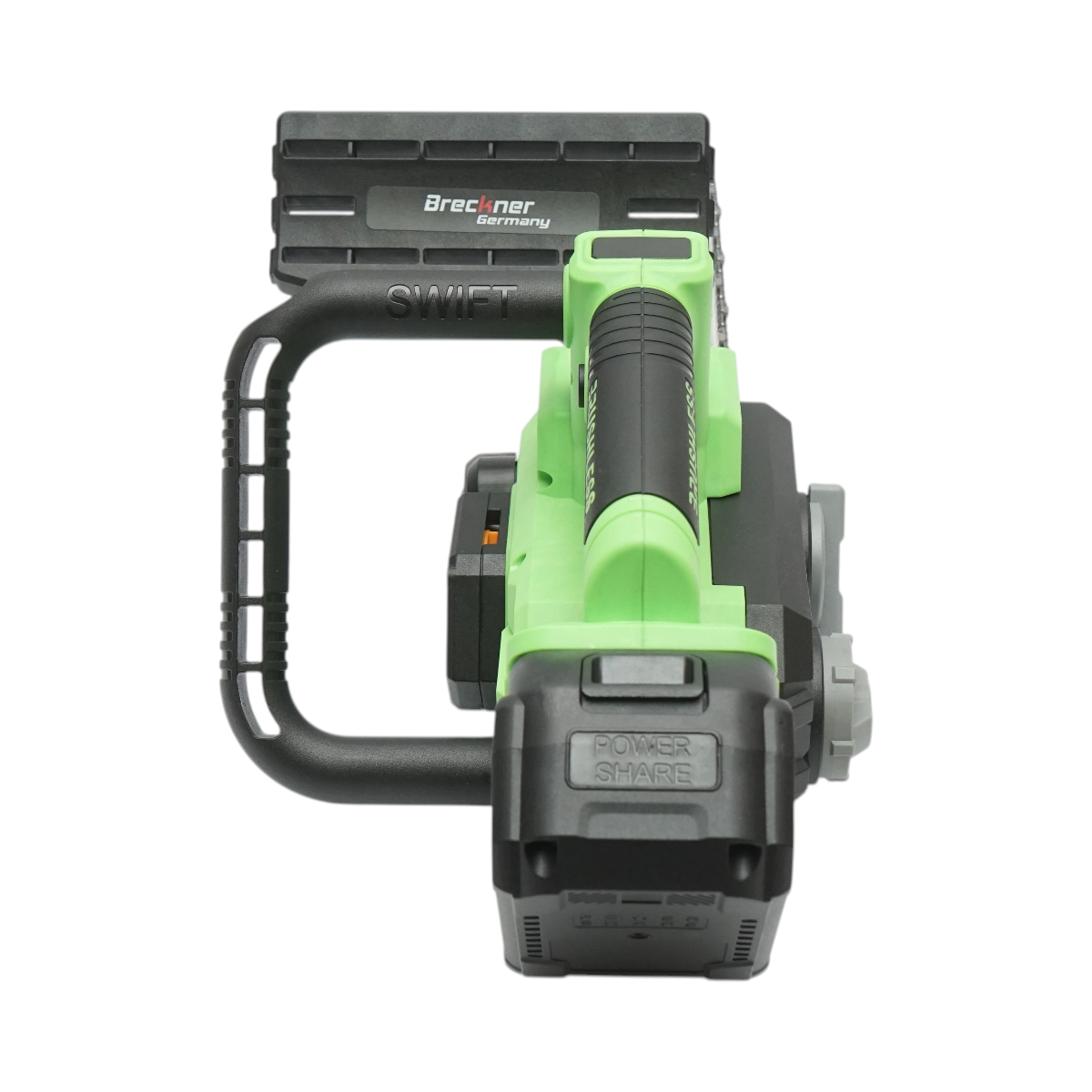 Drujba electrica profesionala cu 2 acumulatori 20V, 4Ah Li-ion, motor brushless, display digital LED, lama 12 inch (300mm) Breckner Germany - imagine 7
