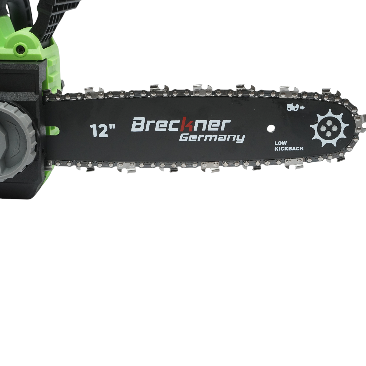 Drujba electrica profesionala cu 2 acumulatori 20V, 4Ah Li-ion, motor brushless, display digital LED, lama 12 inch (300mm) Breckner Germany - imagine 15