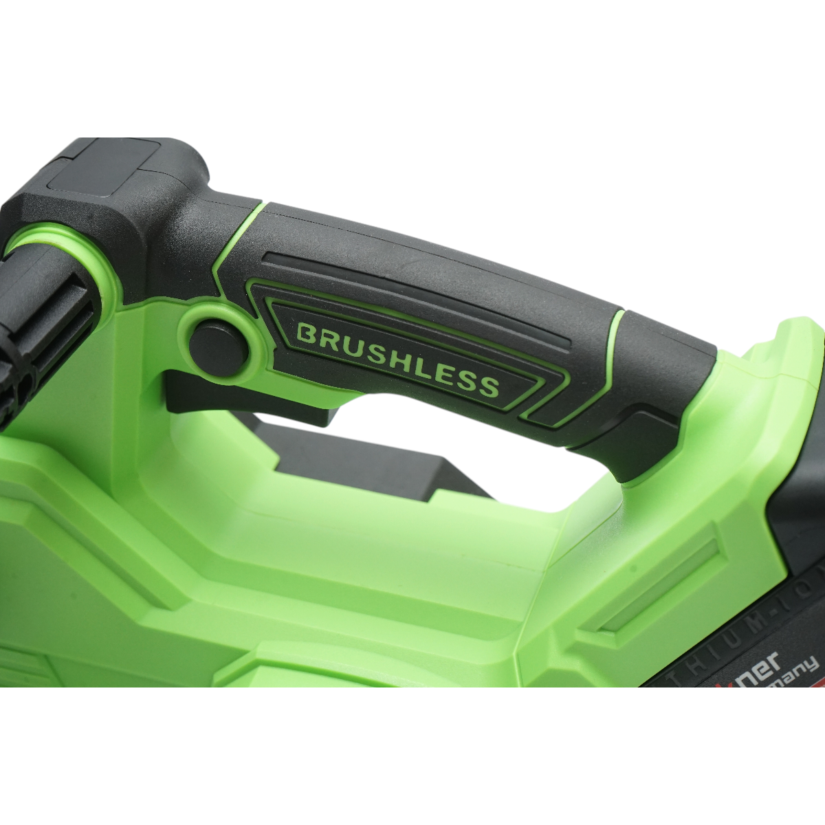 Drujba electrica profesionala cu 2 acumulatori 20V, 4Ah Li-ion, motor brushless, display digital LED, lama 12 inch (300mm) Breckner Germany - imagine 14