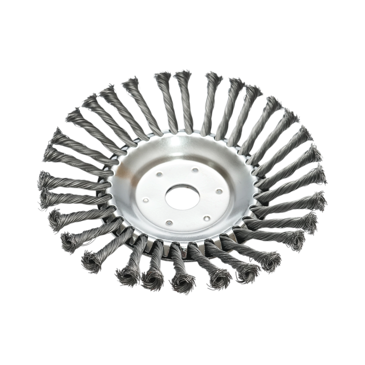 Disc perie sarma circulara motocoasa 200x25.4mm cu fir otel rasucit pentru curatare rugina, vopsea, depuneri, debavurare metal Breckner Germany - imagine 2