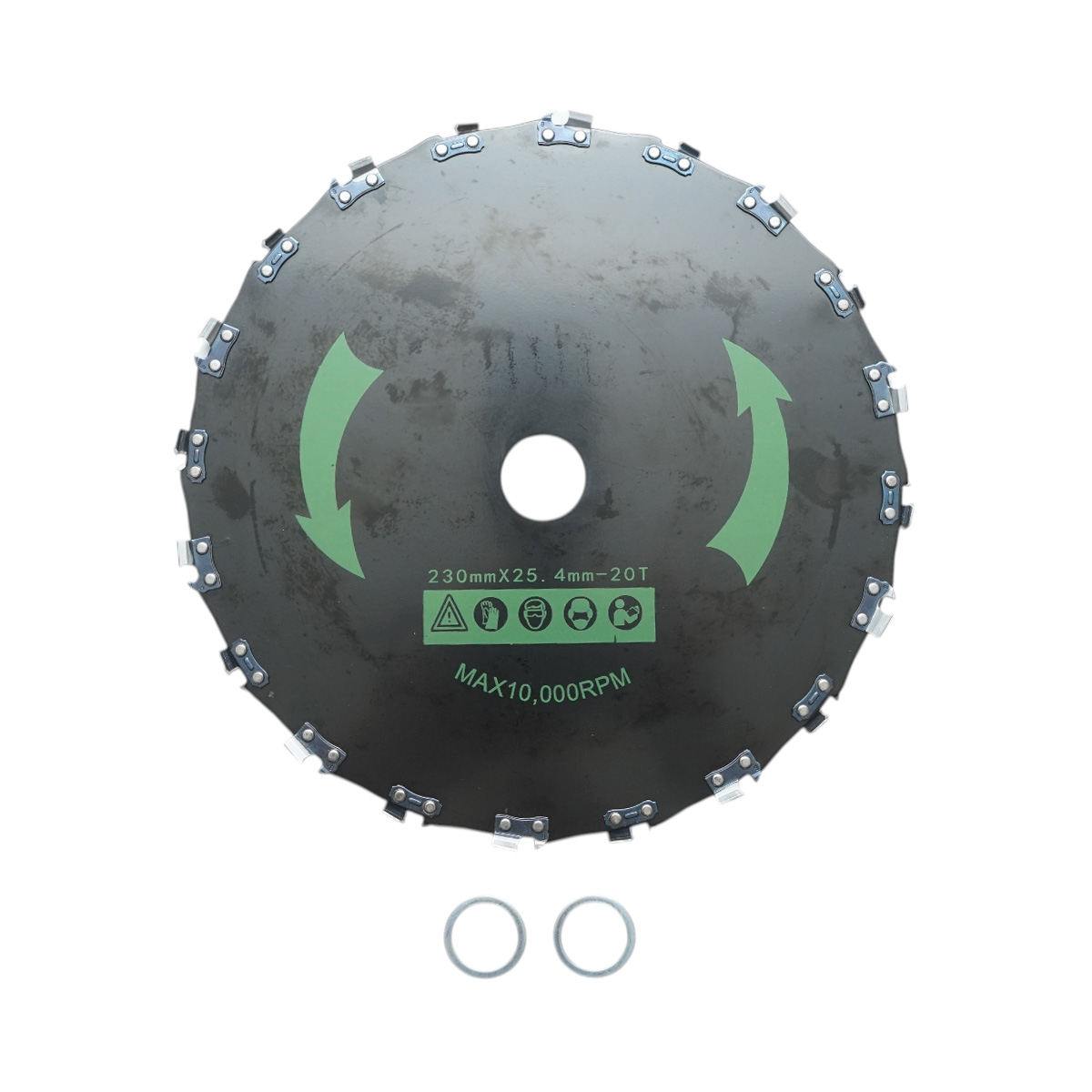 Disc motocoasa cu lant de drujba 230x25.4mm, 20 dinti pentru arbusti, crengi, vegetatie densa Breckner Germany - imagine 2