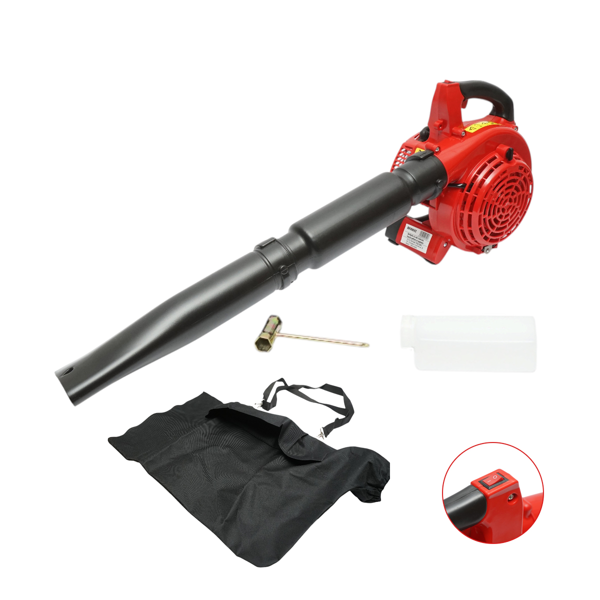 Suflanta aer si aspirator de gradina cu tocator pe benzina 1CP, 25.4cc, sac colector 40L, debit aer 612 m3/h, turatie 7500 r/min Breckner Germany - imagine 2
