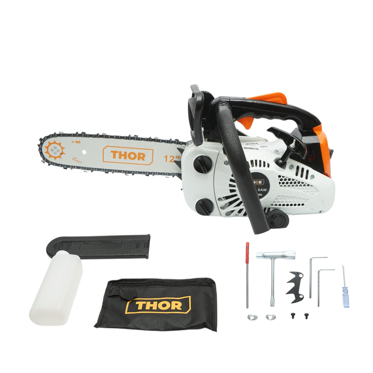 Drujba pe benzina profesionala 2 timpi 25.4cc, 1.2CP, 8500rpm, lama 12 inch (300mm) THOR - imagine 2