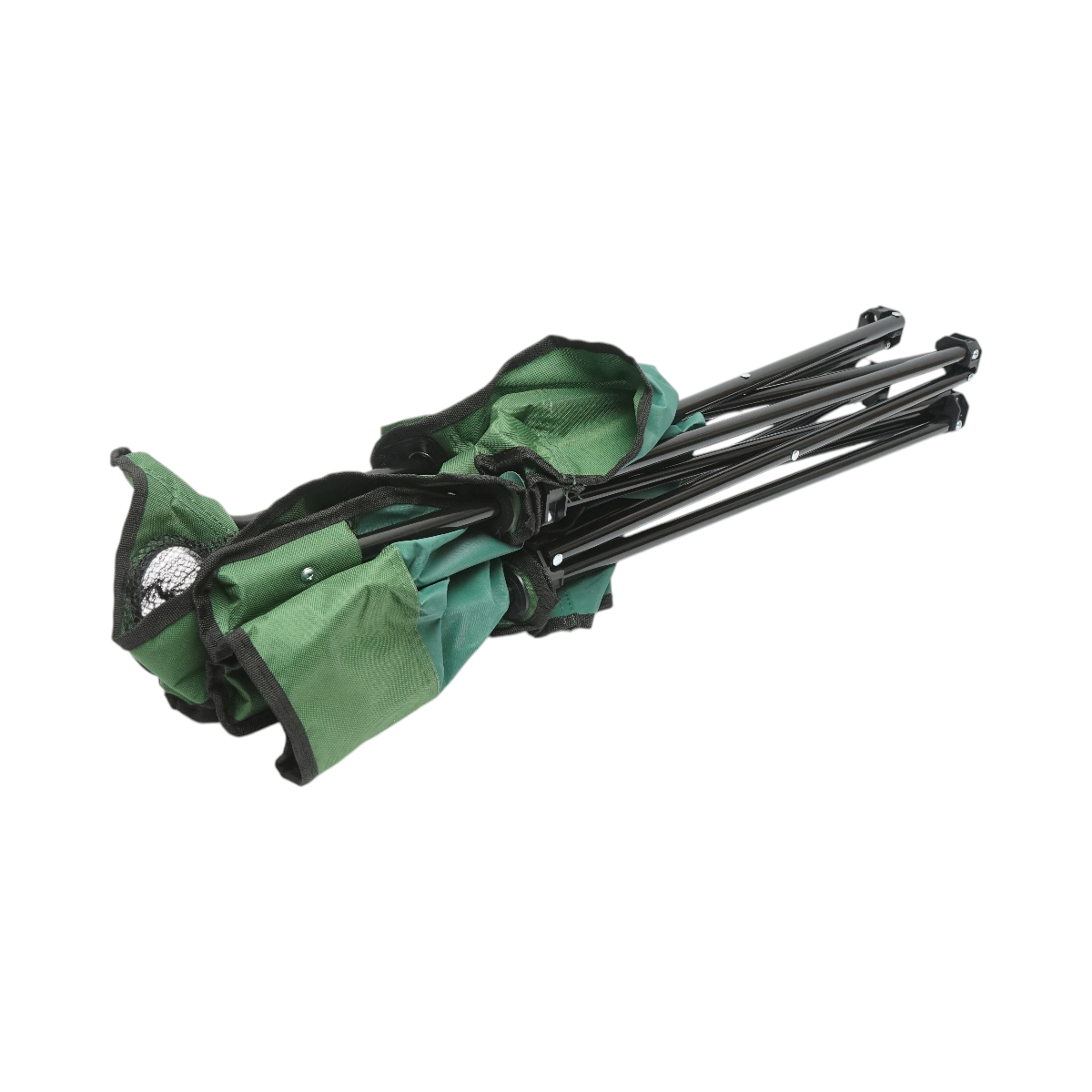 Scaun camping pliabil verde cu suport pahar, husa transport, structura metalica 50x80x80cm - imagine 6