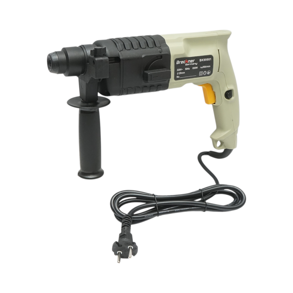 Bormasina cu percutie electrica 650W, 220V, mandrina SDS Plus, gaurire 20mm, turatie 850 r/min Breckner Germany - imagine 2