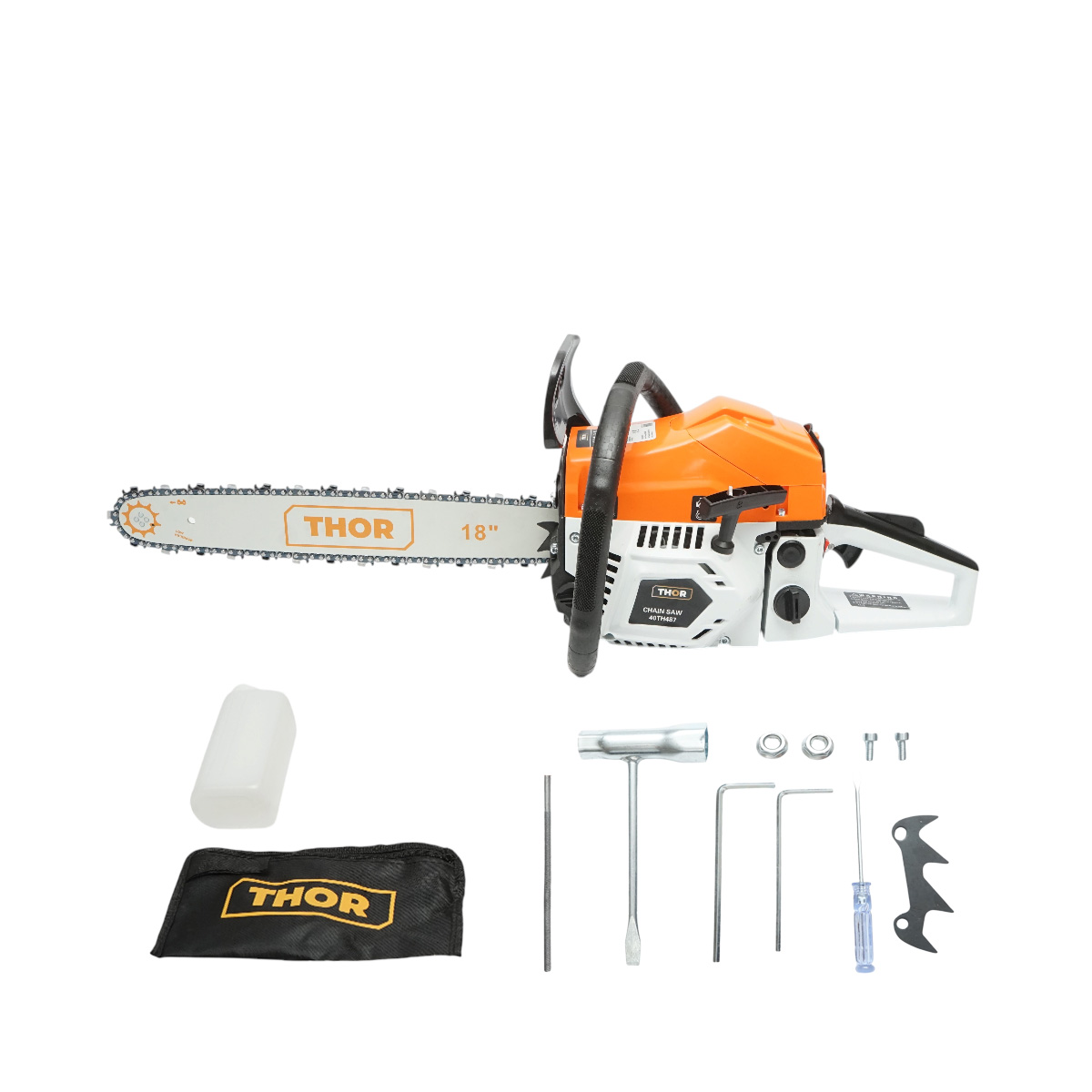Drujba pe benzina profesionala 2 timpi 58cc, 3.3CP, 8500rpm, lama 18 inch (450mm) THOR - imagine 2