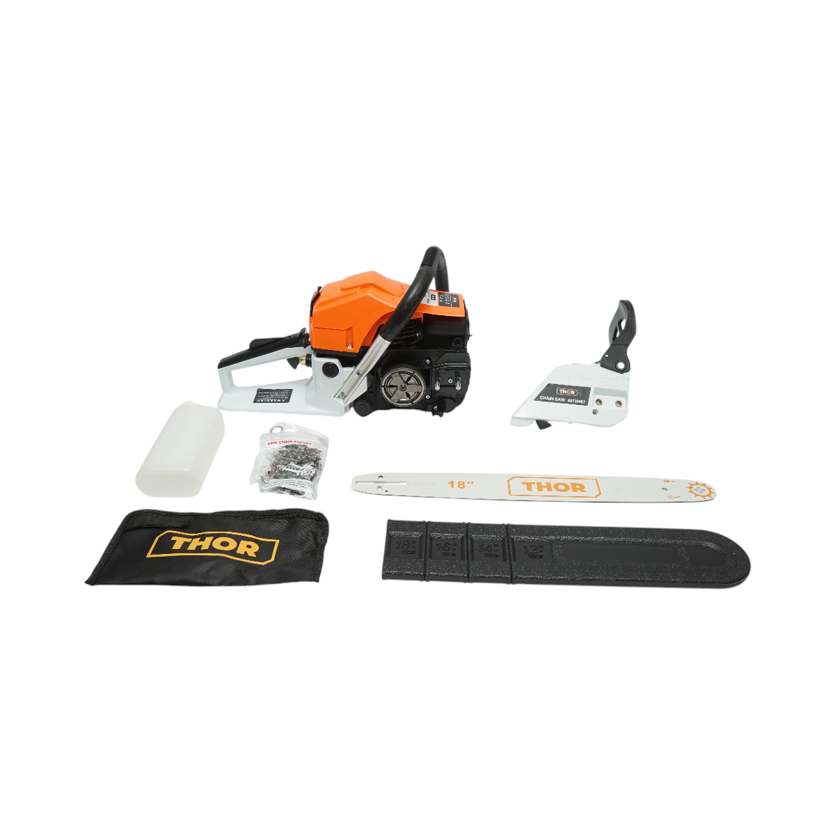 Drujba pe benzina profesionala 2 timpi 58cc, 3.3CP, 8500rpm, lama 18 inch (450mm) THOR - imagine 12
