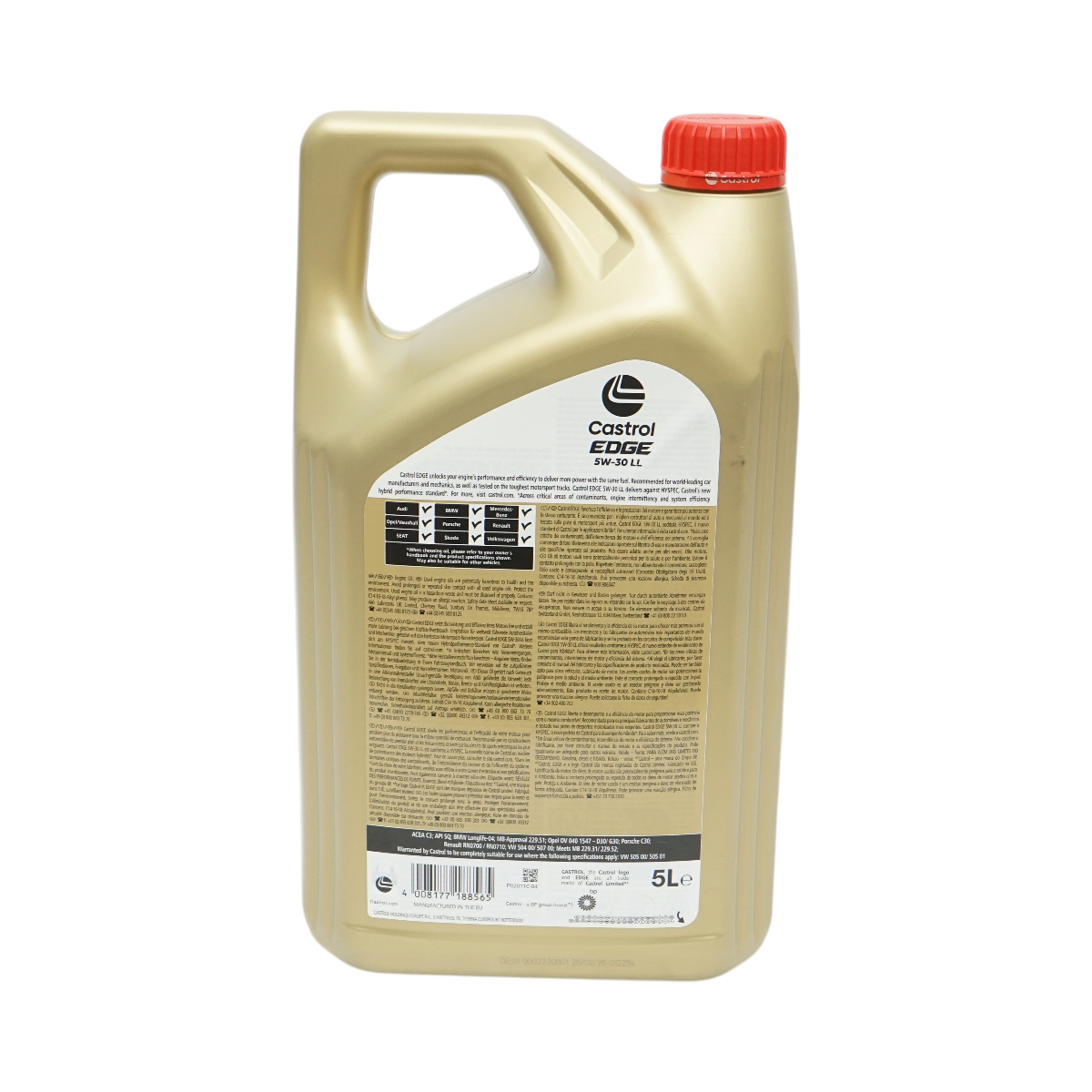 Ulei motor 5W30 Castrol Edge LongLife Hyspec full sintetic 5L - imagine 3