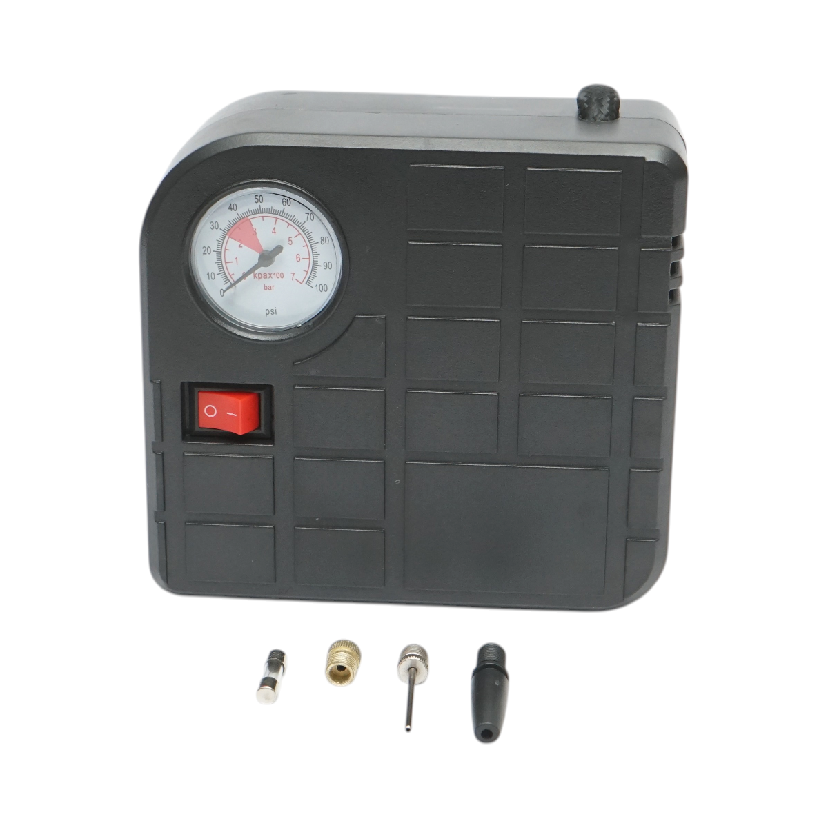 Compresor aer umflat roti 12V, 100PSI, cablu 2.8m, alimentare priza bricheta auto - imagine 3