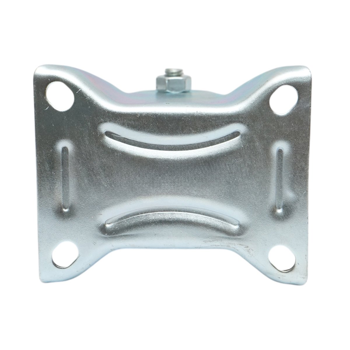 Roata fixa  industriala 150x38mm fara frana, cauciuc plin negru, placa otel 135x105mm 120kg - imagine 7