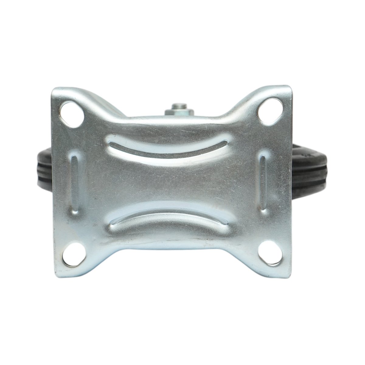 Roata fixa industriala 200x44mm fara frana, cauciuc plin negru, placa otel 135x105mm 140kg - imagine 7