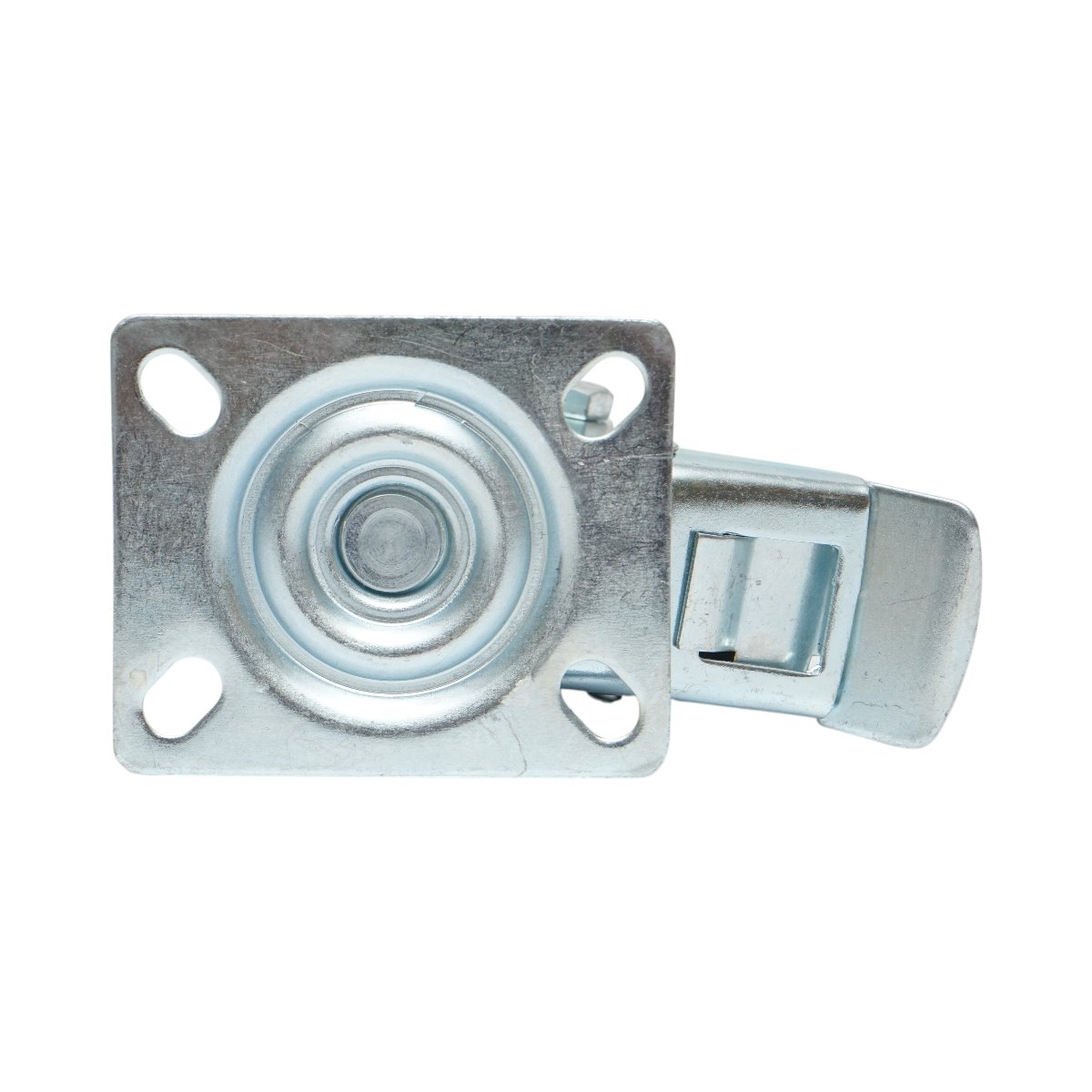 Roata pivotanta industriala 75x22mm cu frana, cauciuc plin negru, placa otel 80x66mm 35kg - imagine 7