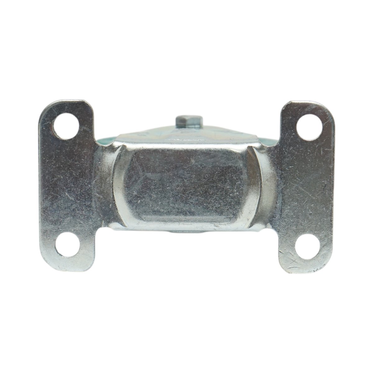 Roata fixa 75x21mm fara frana, cauciuc plin albastru, placa otel 100x59mm 45kg - imagine 7