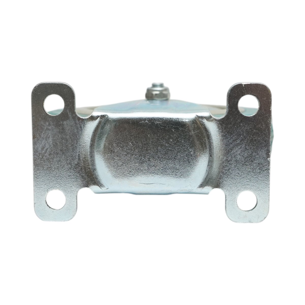 Roata fixa 125x27mm fara frana, cauciuc plin albastru, placa otel 100x59mm 60kg - imagine 7