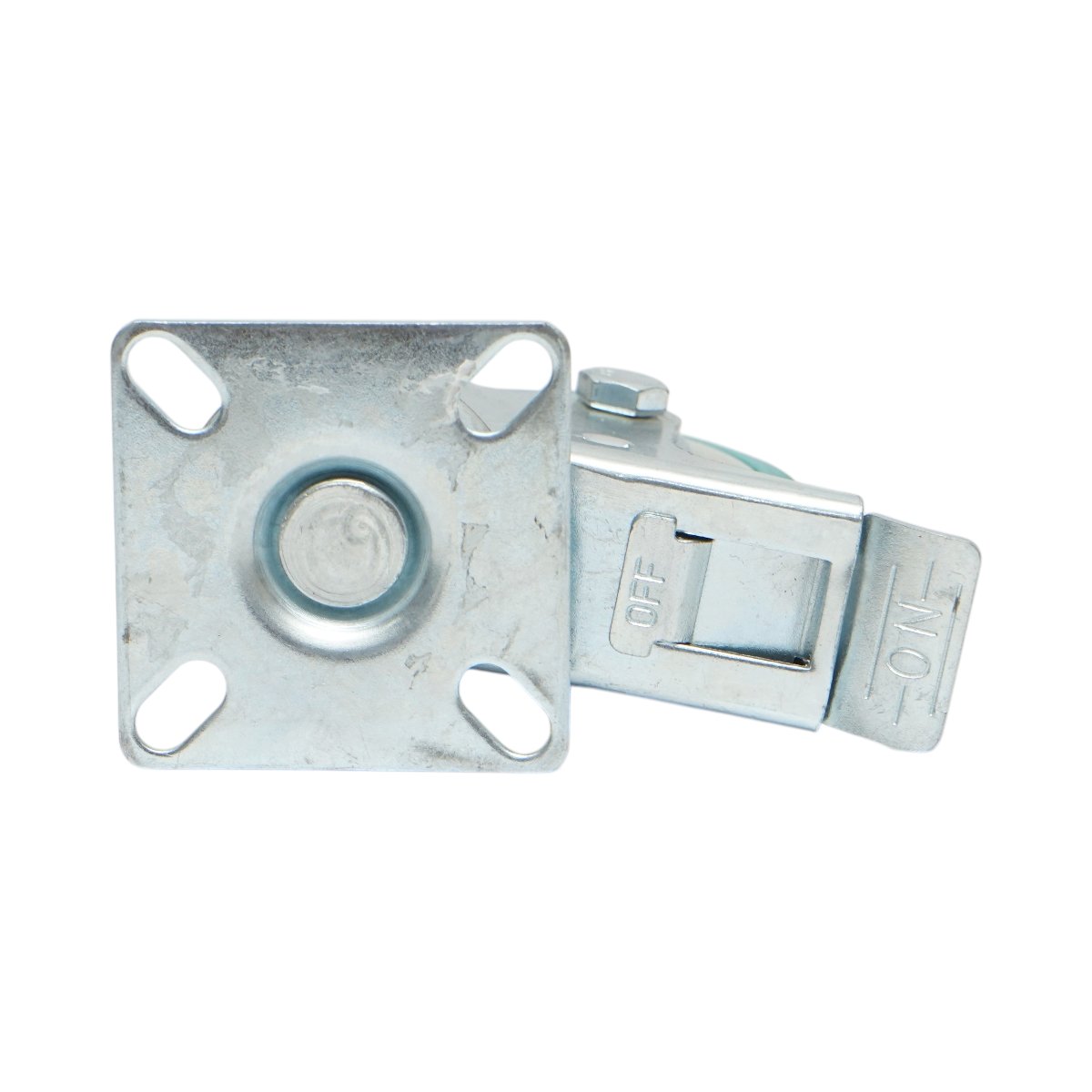 Roata pivotanta 50x16mm cu frana, cauciuc plin albastru, placa otel 50x50mm 27kg - imagine 7