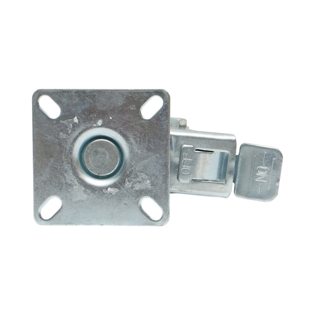 Roata pivotanta 65x19mm cu frana, cauciuc plin albastru, placa otel 65x65mm 35kg - imagine 7