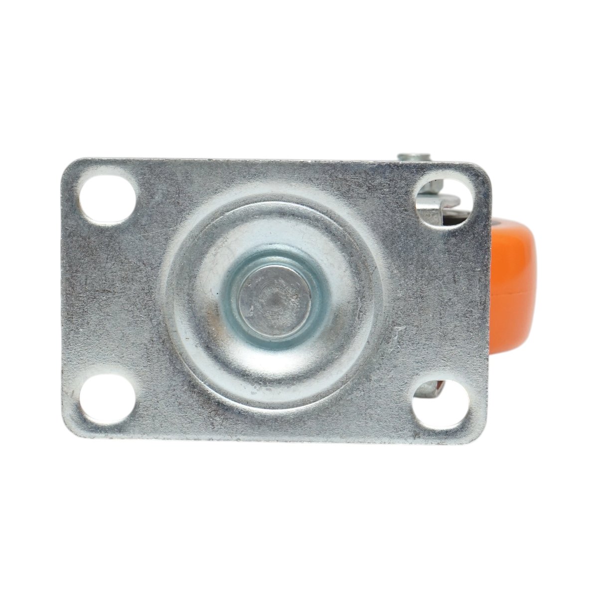 Roata pivotanta 64x31mm fara frana, PVC portocaliu, placa otel 94x63mm 60kg - imagine 7