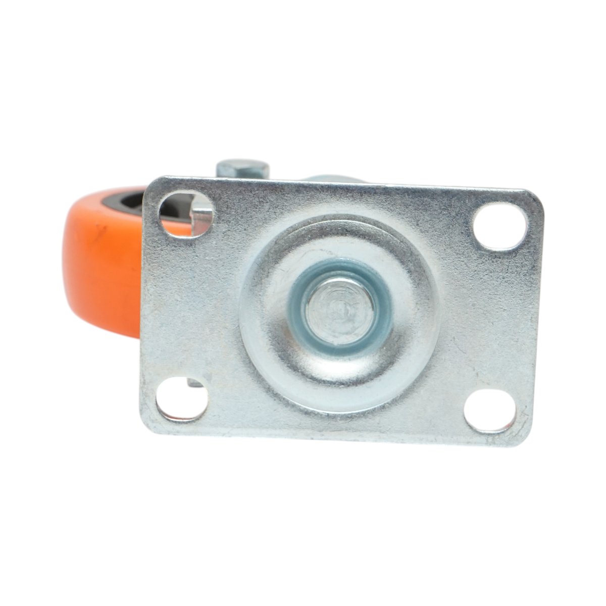 Roata pivotanta 100x31mm fara frana, PVC portocaliu, placa otel 94x63mm 90kg - imagine 7
