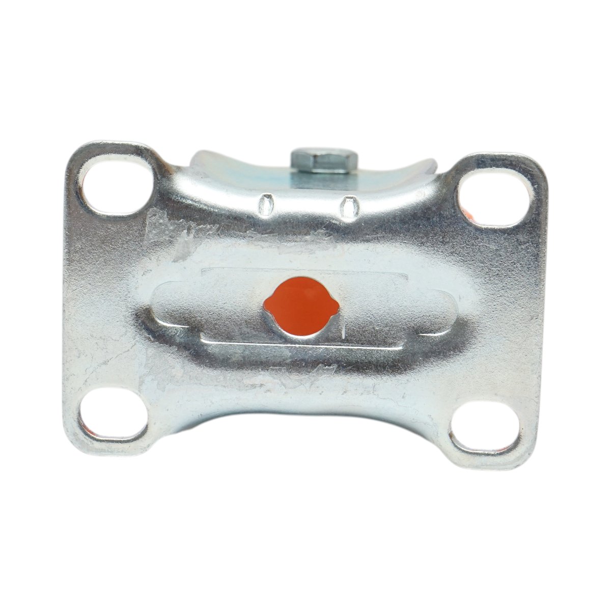 Roata fixa 75x31mm fara frana, PVC portocaliu, placa otel 94x63mm 80kg - imagine 7