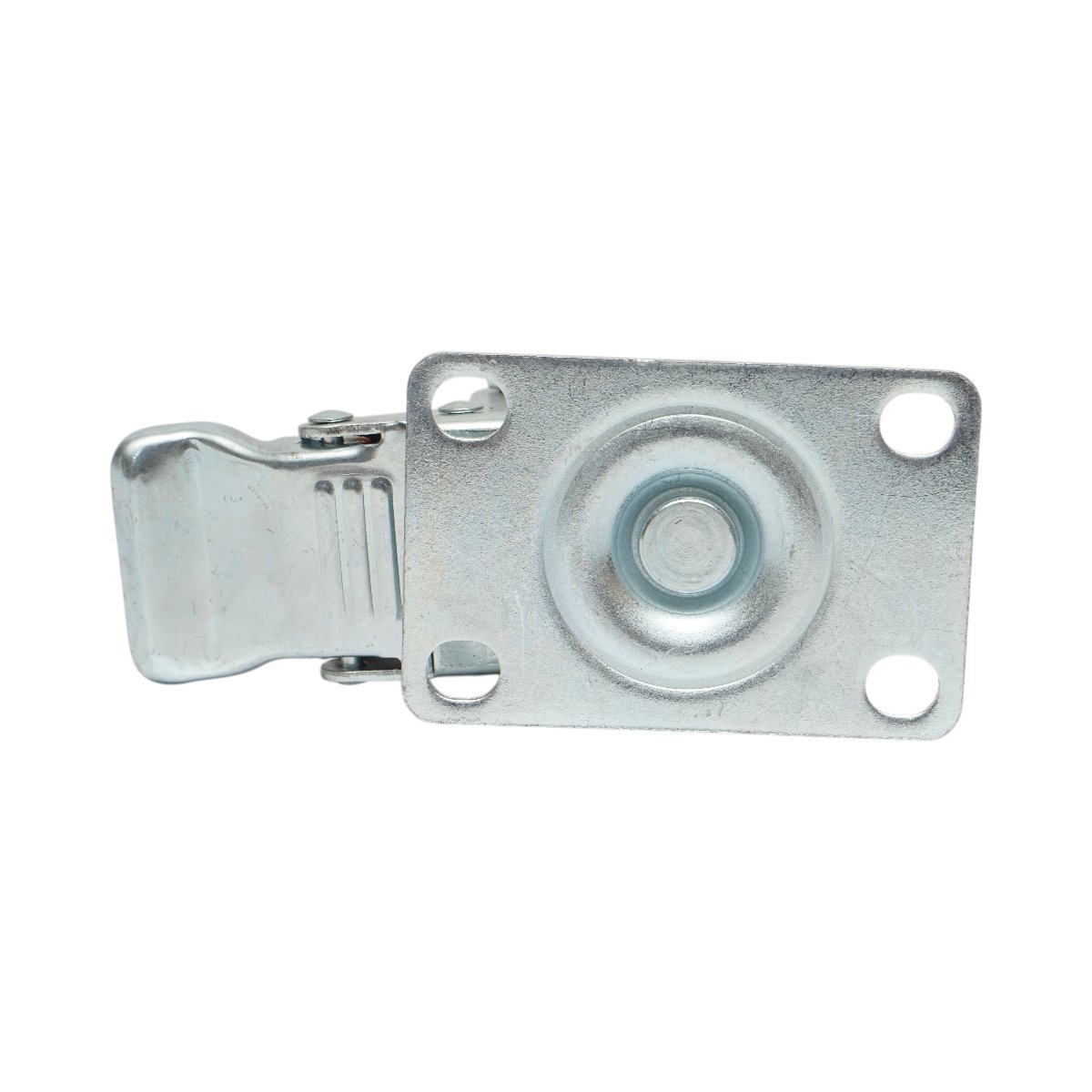 Roata pivotanta 75x31mm cu frana, PVC portocaliu, placa otel 94x63mm 80kg - imagine 7
