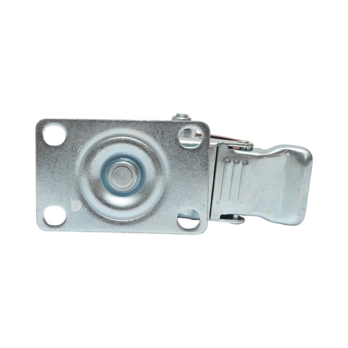 Roata pivotanta 125x31mm cu frana, PVC portocaliu, placa otel 94x63mm 100kg - imagine 7