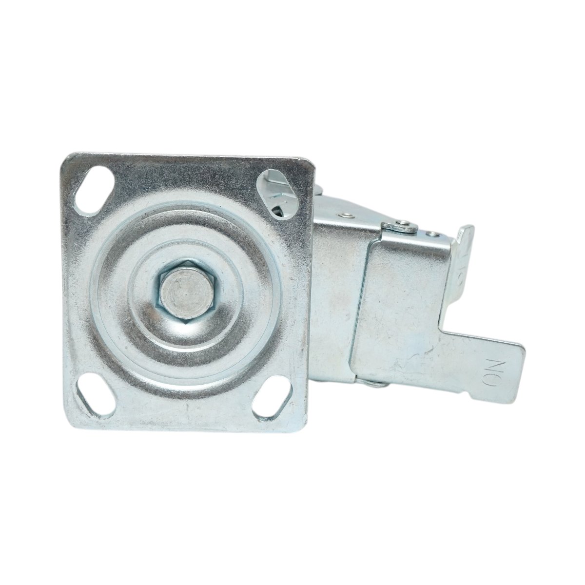 Roata pivotanta industriala 125x50mm cu frana, cauciuc plin negru, placa otel 115x100mm 130kg - imagine 7