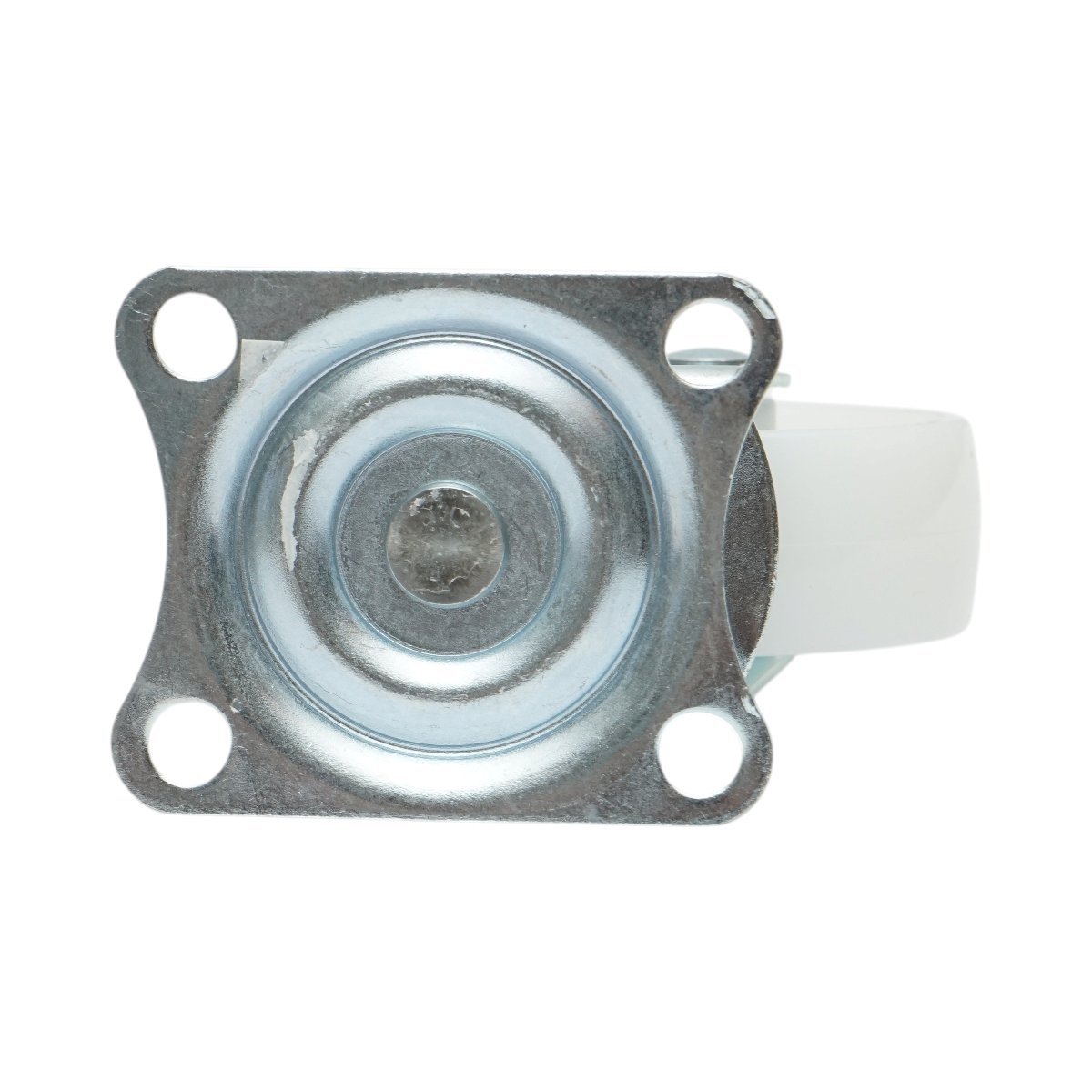 Roata pivotanta 65x23mm fara frana, polipropilena alba, placa otel 70x58mm 35kg - imagine 7