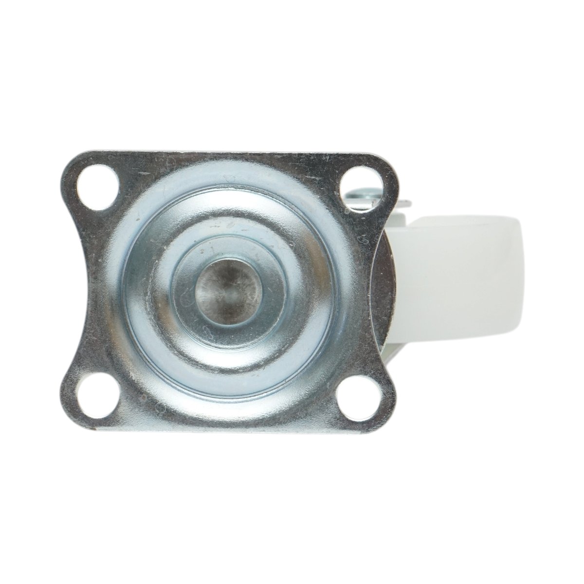 Roata pivotanta 73x25mm fara frana, polipropilena alba, placa otel 70x58mm 45kg - imagine 7