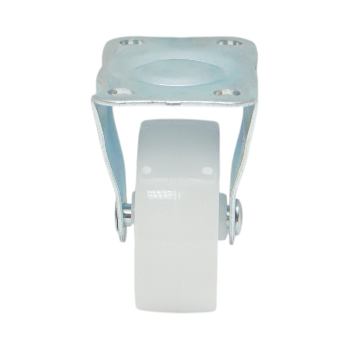 Roata fixa 50x22mm fara frana, polipropilena alba, placa otel 60x41mm 30kg - imagine 4