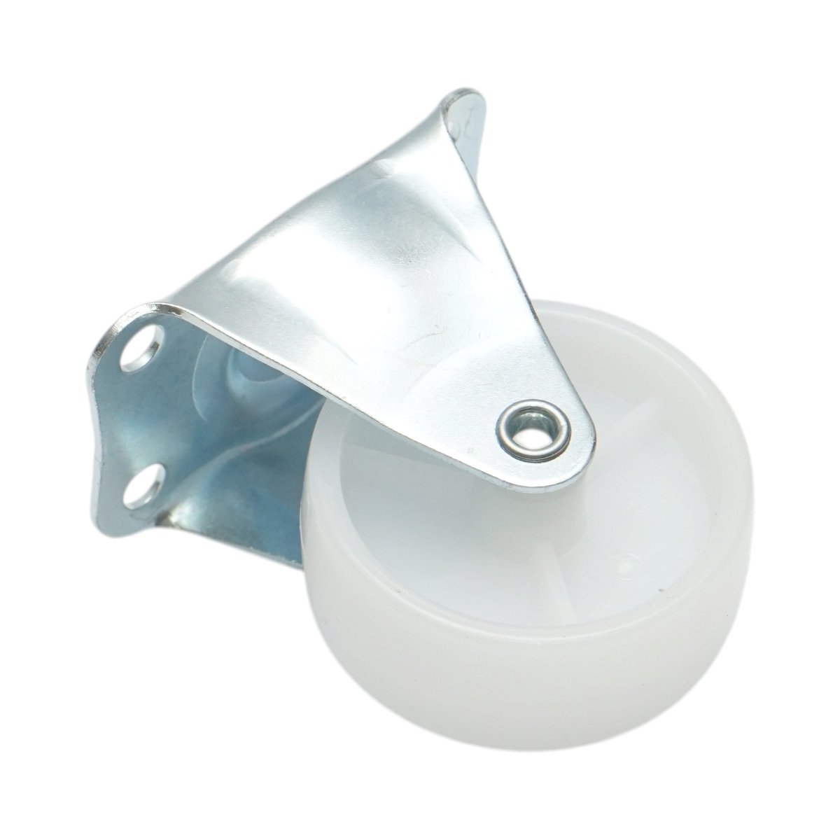Roata fixa 50x22mm fara frana, polipropilena alba, placa otel 60x41mm 30kg - imagine 6